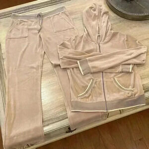 American Eagle Vintage beige sweatsuit- jacket size L-pants M